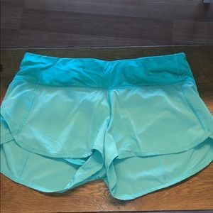 light teal lululemon shorts